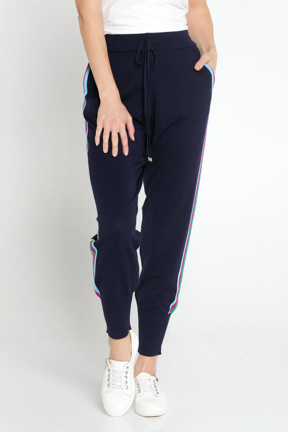 Aida Knit Jogger Pant - Blue Rainbow