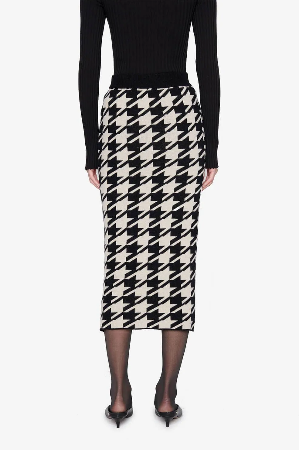 Anine Bing - Reese Skirt in Large Houndstooth