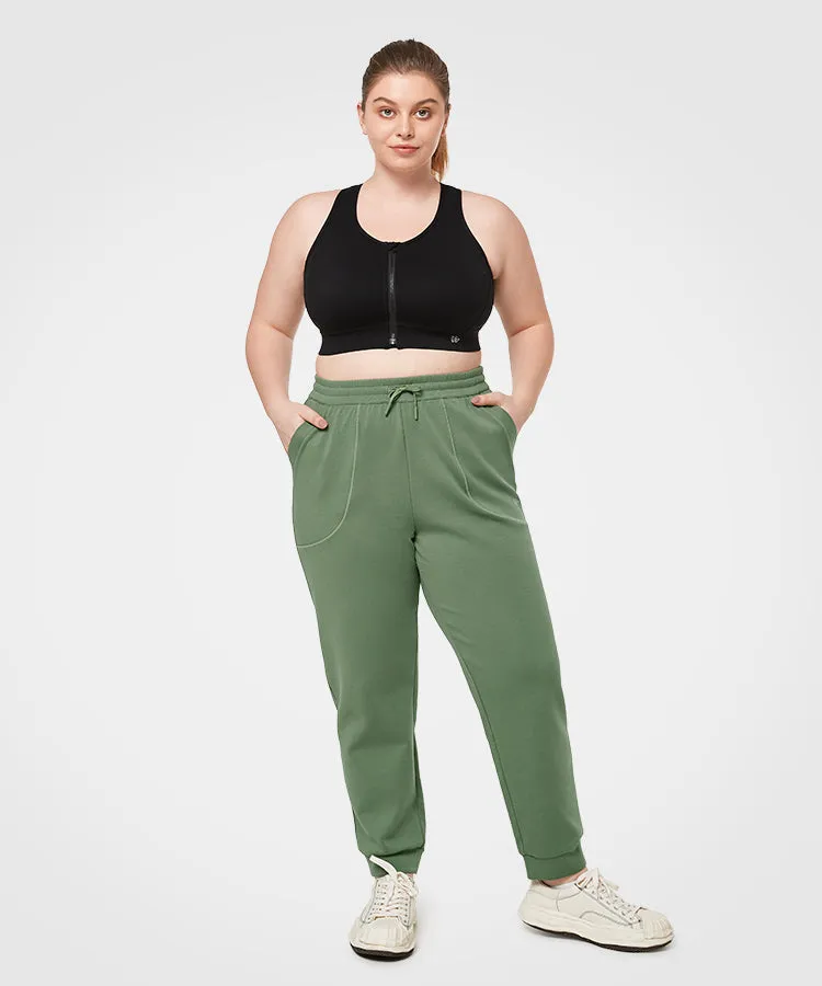 Anywhere Pockets Pleated Drawstring Waist Track Pants| Women's Sports Pants