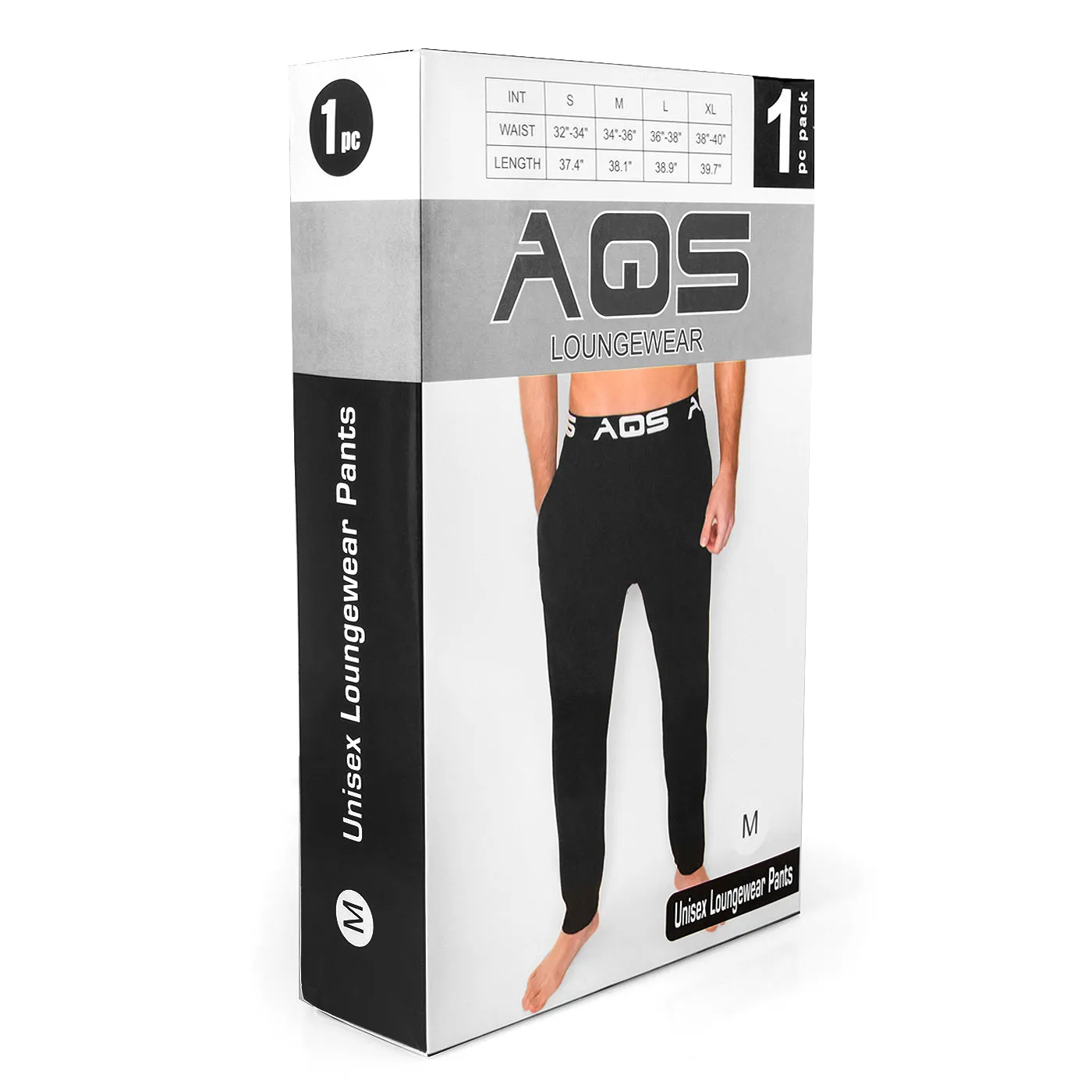 AQS Unisex Black/Orange Lounge Pants Soft loose-fitting lounge pants Wide