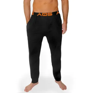 AQS Unisex Black/Orange Lounge Pants Soft loose-fitting lounge pants Wide