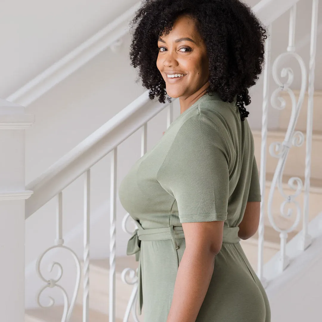 Around the Clock Nursing Jumpsuit | Olive