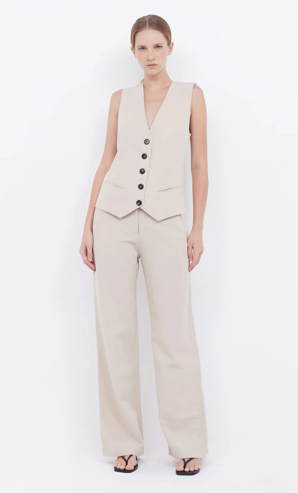 Bec And Bridge Desiree Straight Leg Pant - Sand