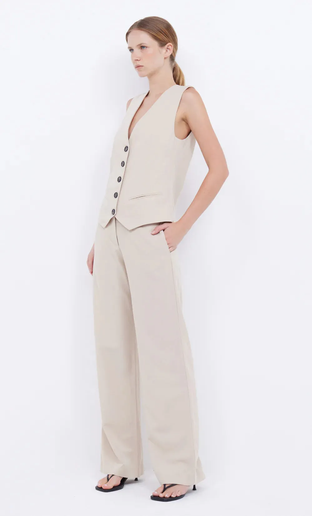 Bec And Bridge Desiree Straight Leg Pant - Sand