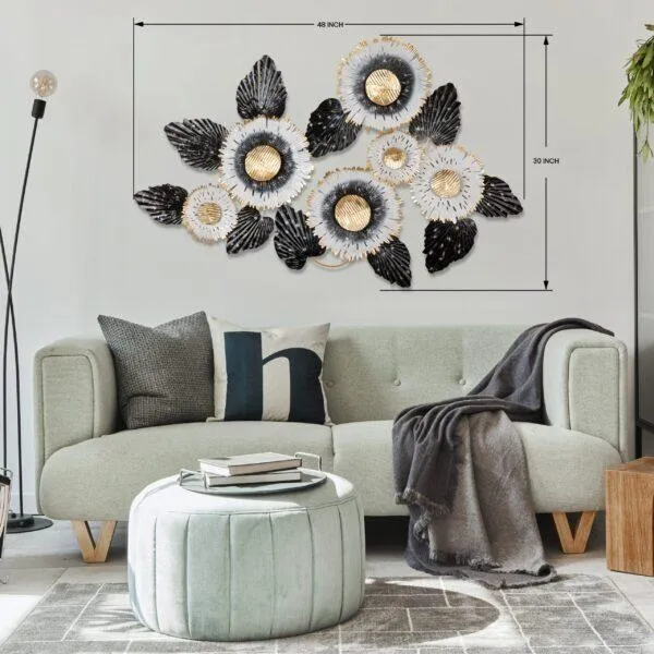 Black & White Sun Flower Stylish Wall Art