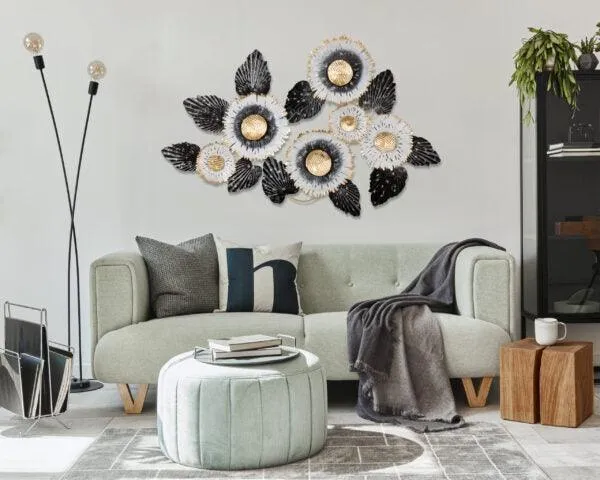 Black & White Sun Flower Stylish Wall Art