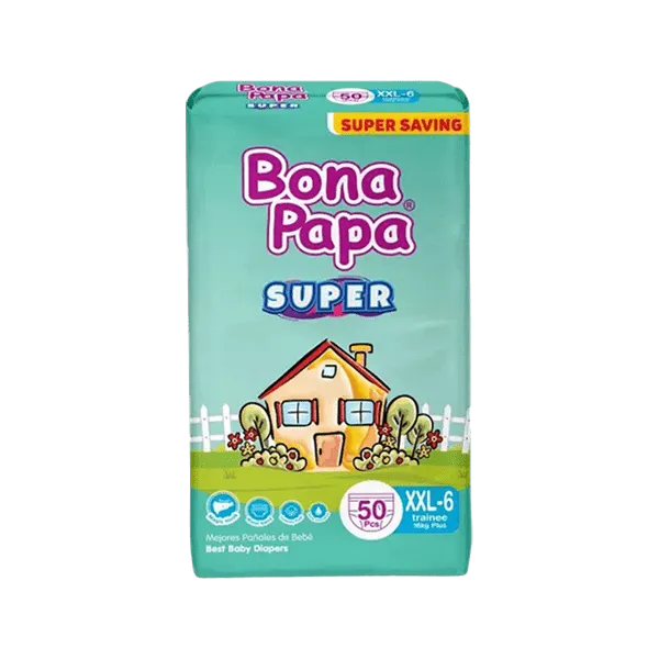 BONA PAPA SUPER BABY DIAPERS XXL 6 50PCS