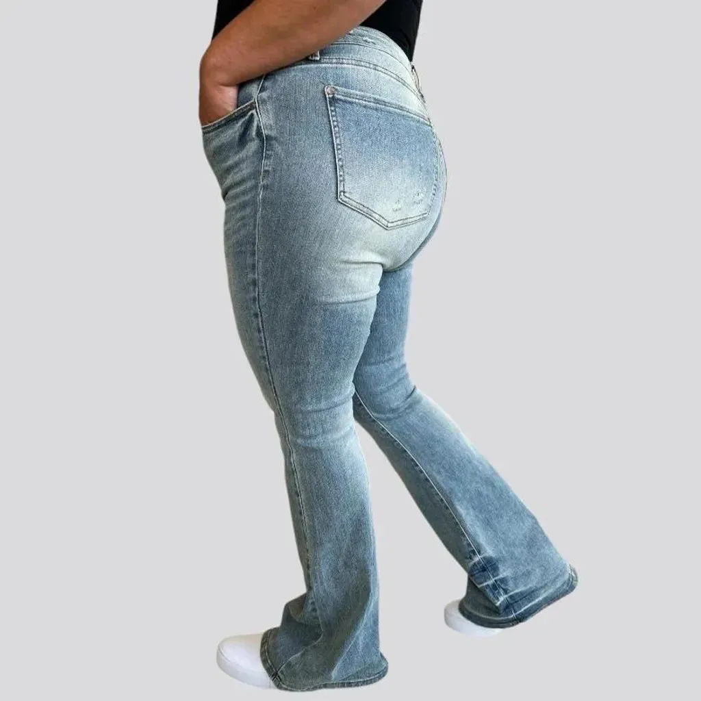 Bootcut high-waist jeans
 for ladies