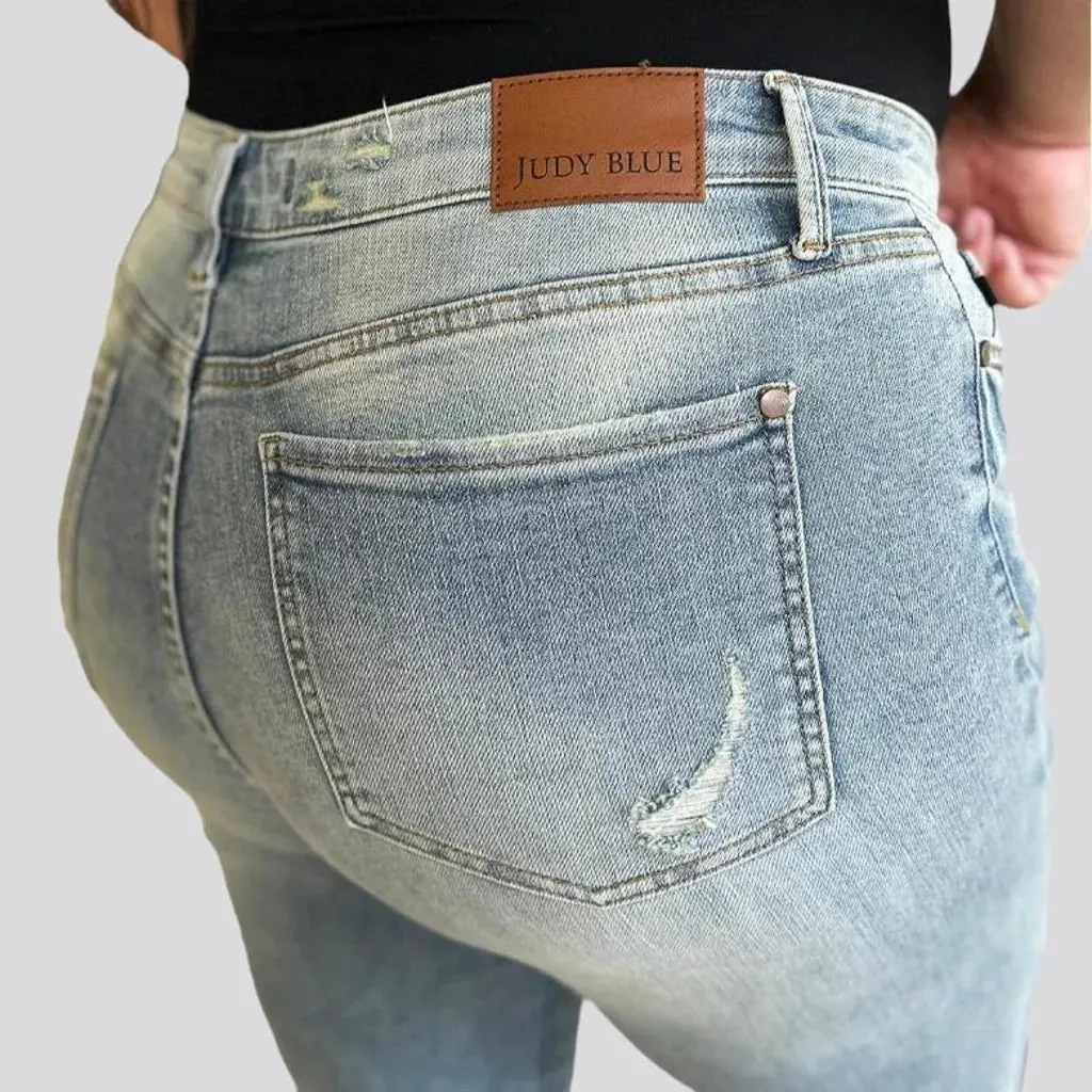 Bootcut high-waist jeans
 for ladies