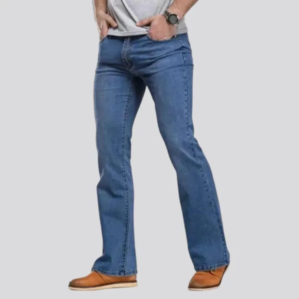 Bootcut men's stonewashed jeans