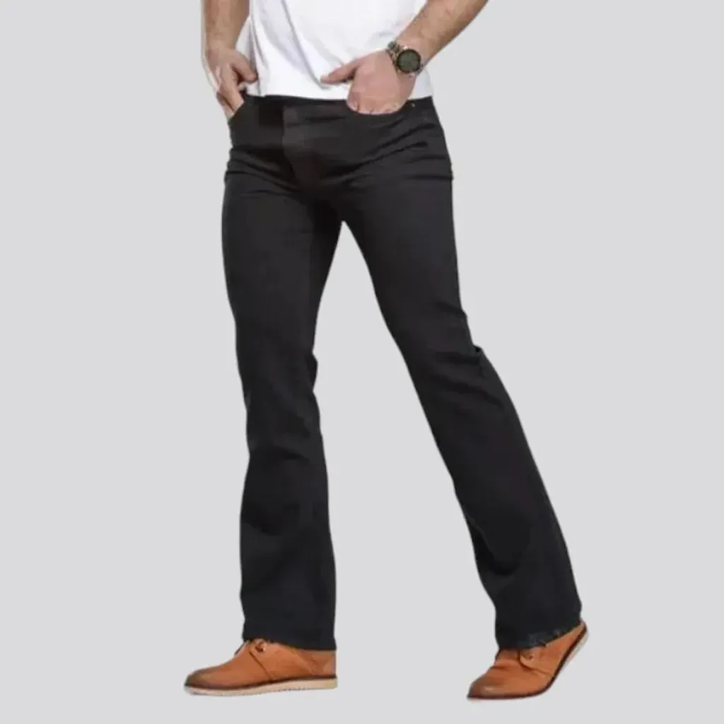 Bootcut men's stonewashed jeans