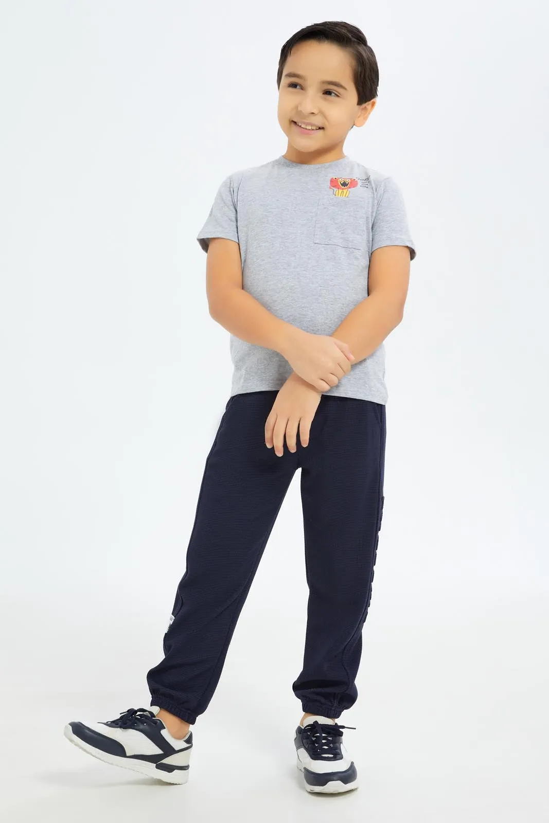 Boys Navy Track Pants