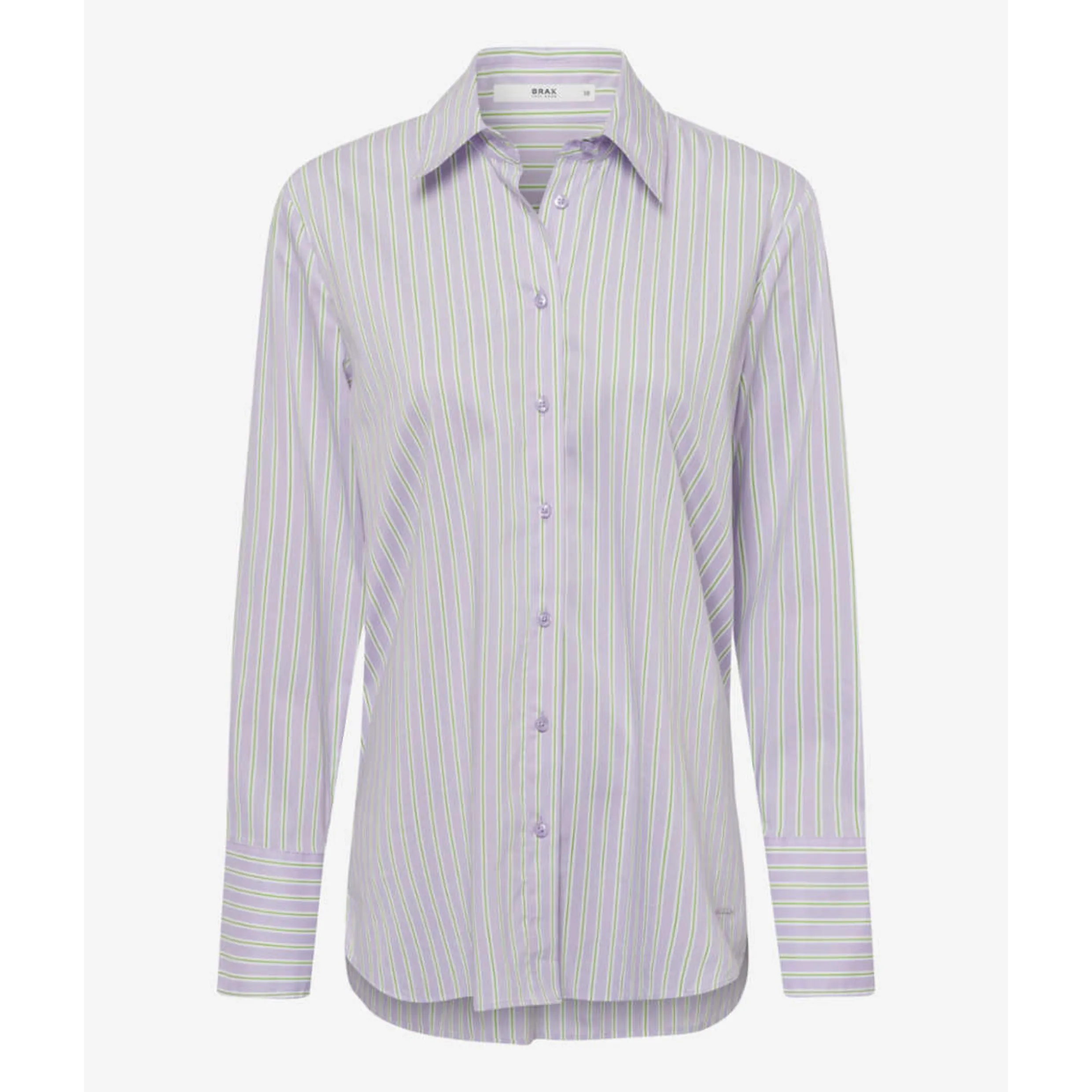 Brax Vicki Cotton Stretch Shirt In Soft Purple 44-5828