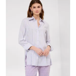 Brax Vicki Cotton Stretch Shirt In Soft Purple 44-5828