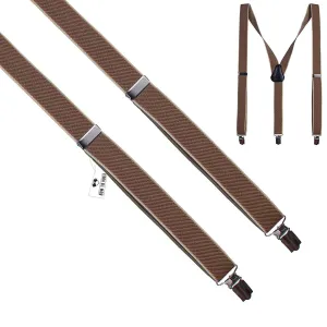 Coffee-Beige Slim Suspenders