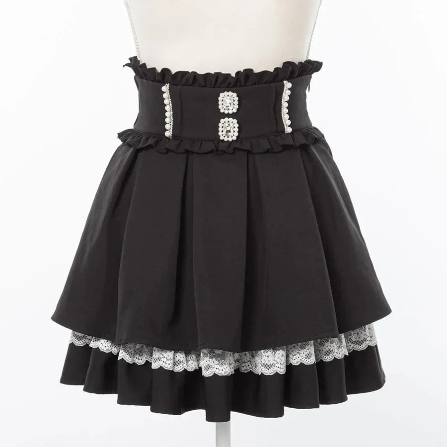 Dear My Love jirai kei double layered flare skirt