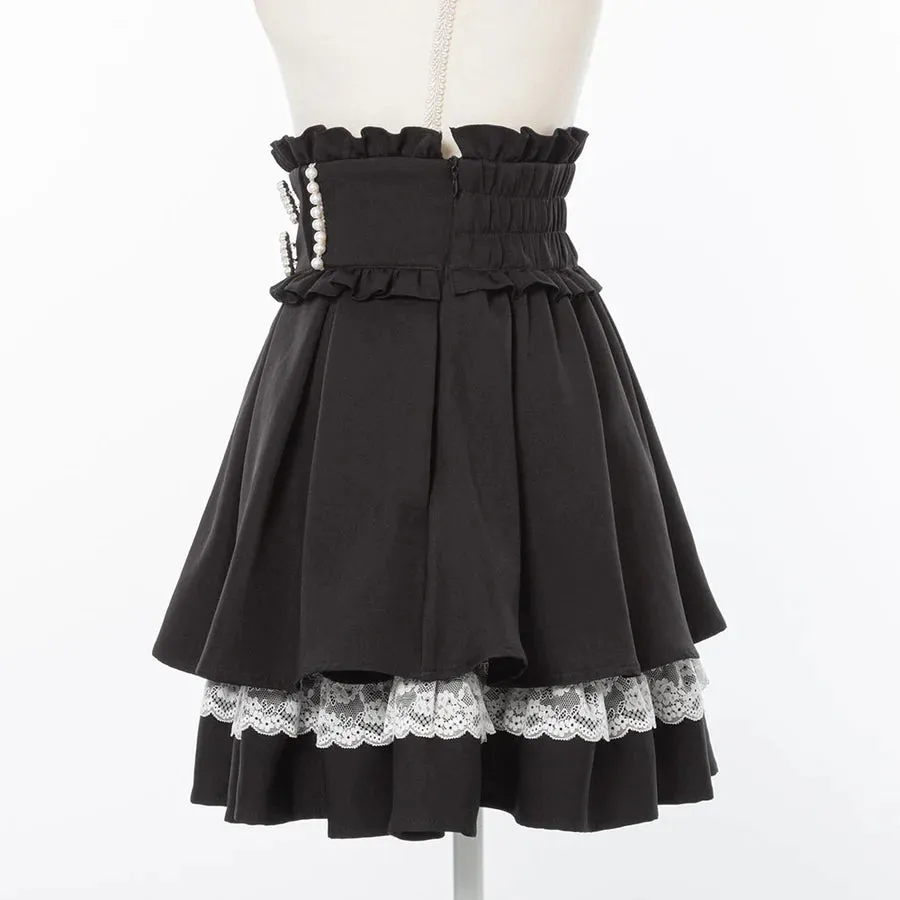 Dear My Love jirai kei double layered flare skirt