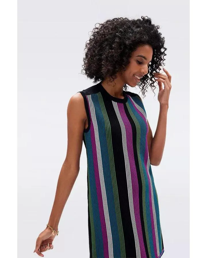 DVF Meta Sleeveless Stripe Dress