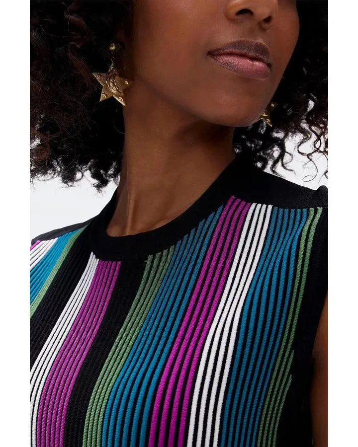 DVF Meta Sleeveless Stripe Dress