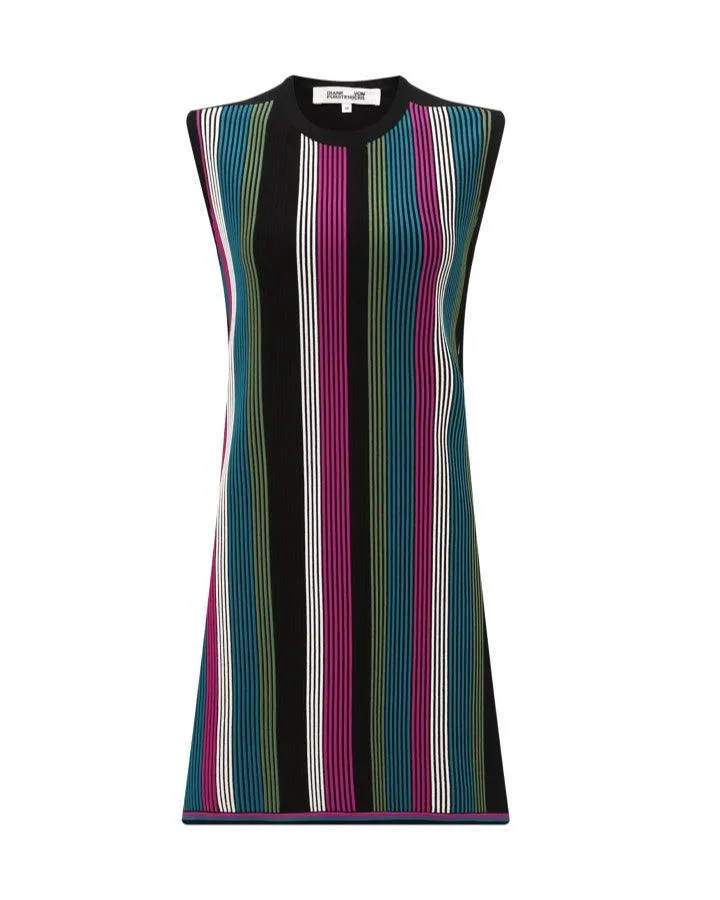 DVF Meta Sleeveless Stripe Dress