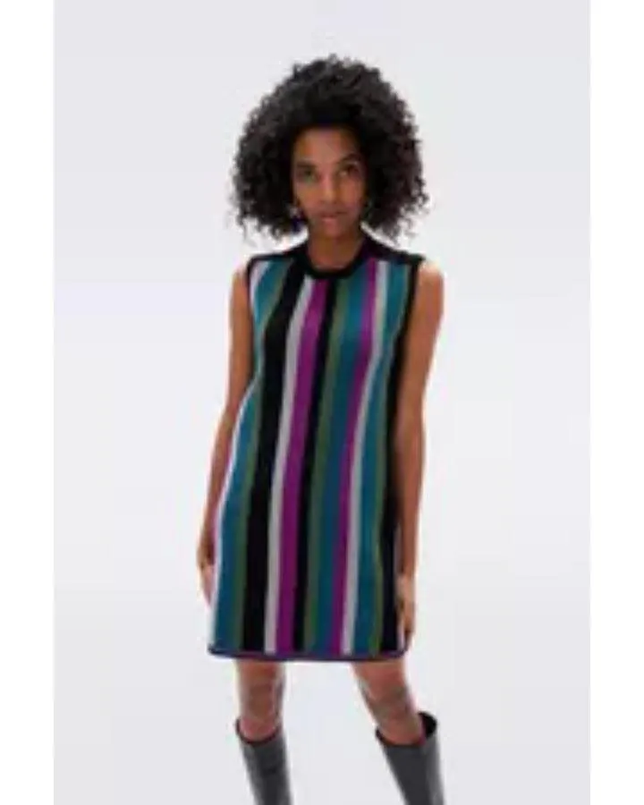 DVF Meta Sleeveless Stripe Dress