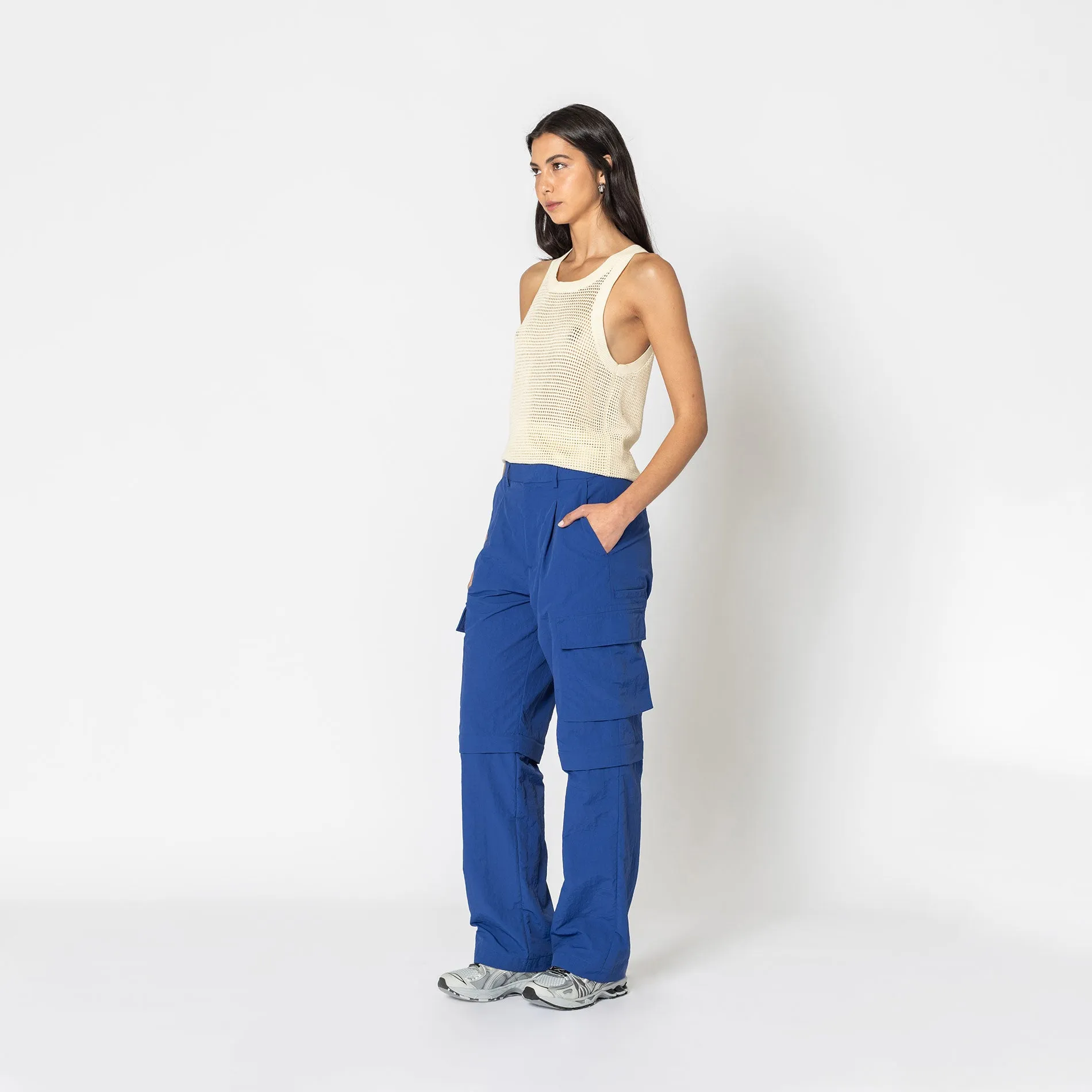 ELECTRIC BLUE CARGO ZIP PANT