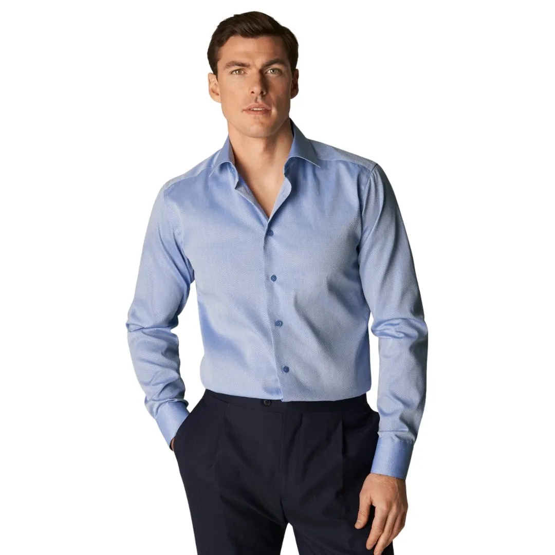 ETON Dobby Cut Away - Contemporary Fit MID BLUE