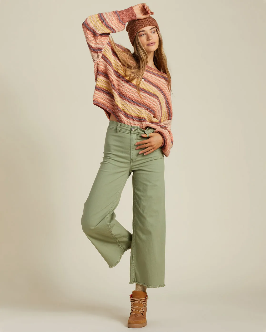 Free Fall High-Waist Pants - Army