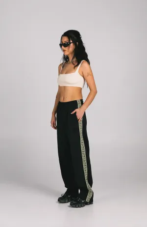 GEO BLACK TRACK PANTS