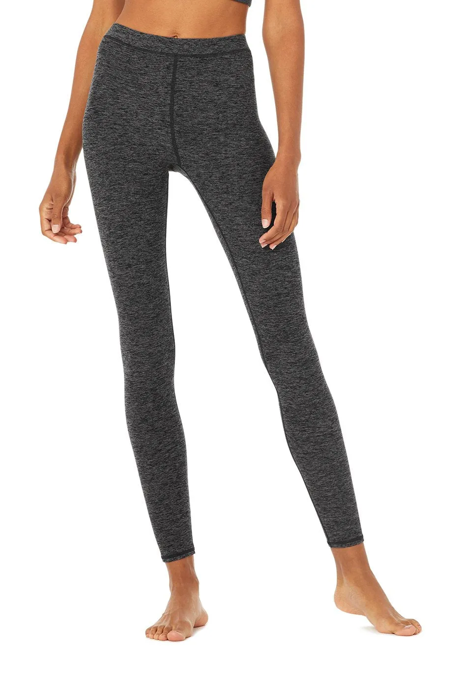 High-Waist Alosoft Flow Legging - Dark Heather Grey