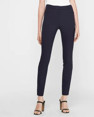 High Waisted Soft Twill Skinny Pant in Navy Blue