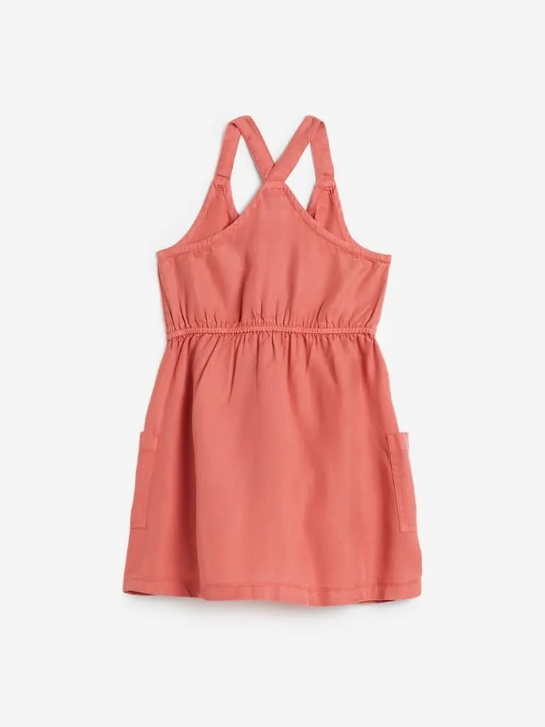 HOP Kids Peach Fit-And-Flare Emma Dress