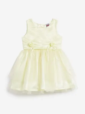 HOP Kids Yellow Rose-Detailed Dress