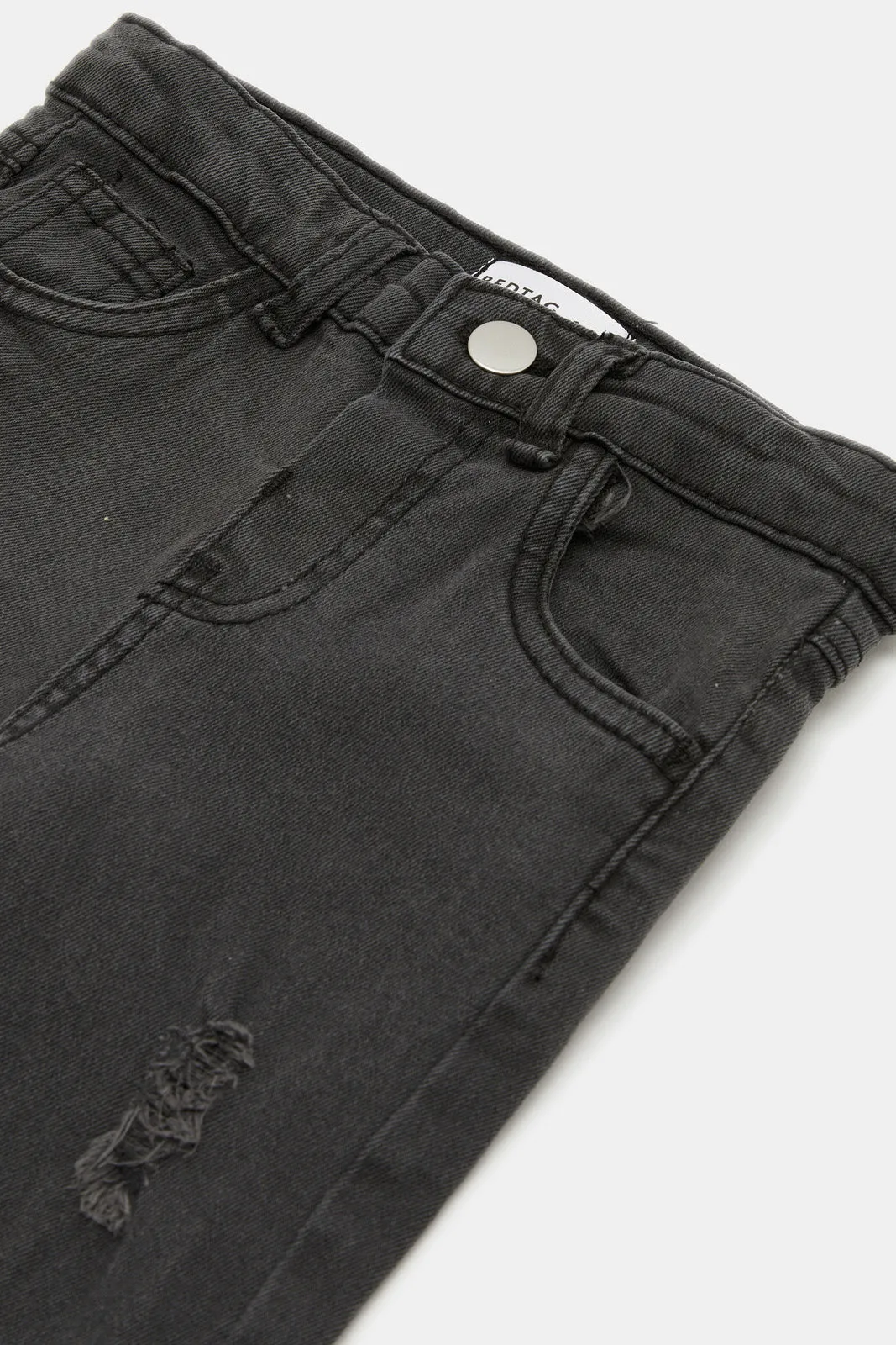 Infant Boys Charcoal Ripped Denim Pants