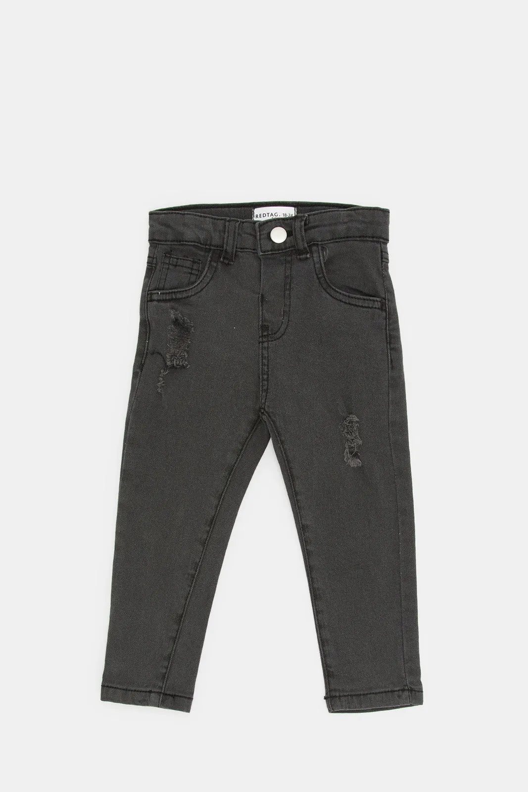 Infant Boys Charcoal Ripped Denim Pants