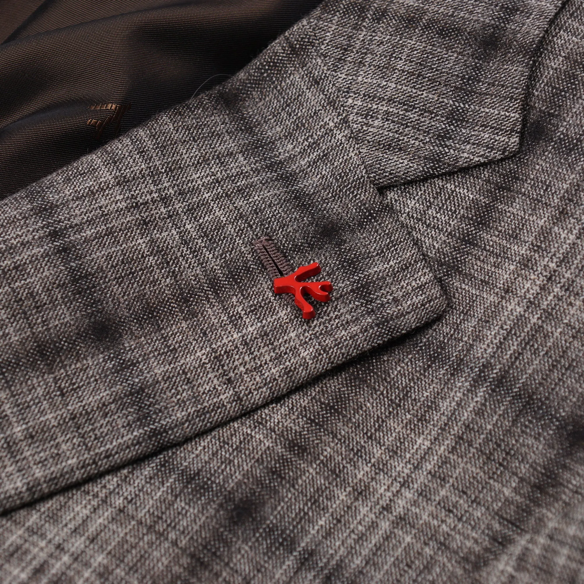 Isaia Slim-Fit Shadow Check Wool Suit