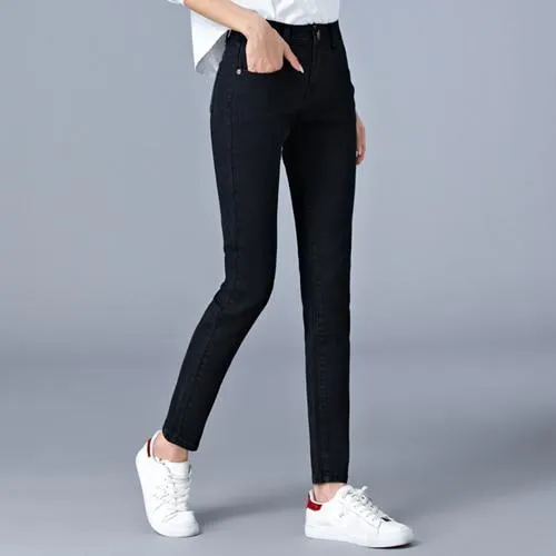 Jeans For Woman High Waist Full Length Skinny Pencil Denim Pants