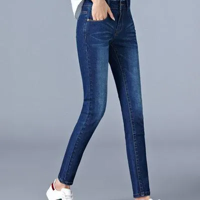 Jeans For Woman High Waist Full Length Skinny Pencil Denim Pants