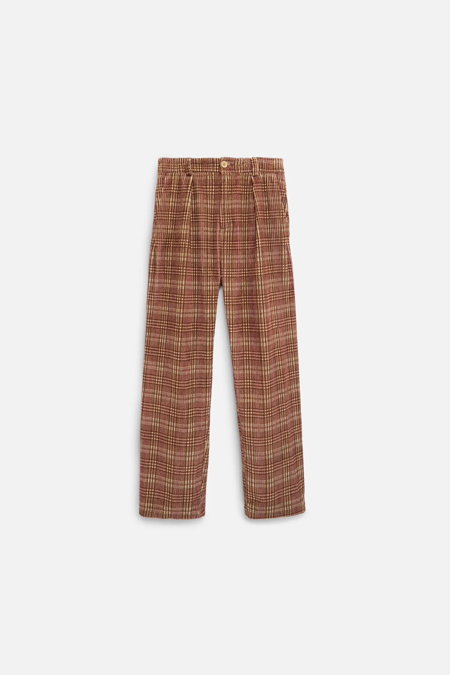 Jocky Plaid Cord Pant