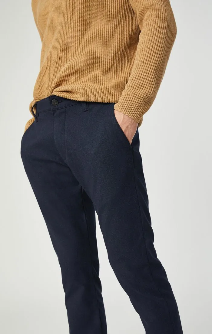 JOHNNY SLIM CHINO IN NAVY FEATHER TWEED