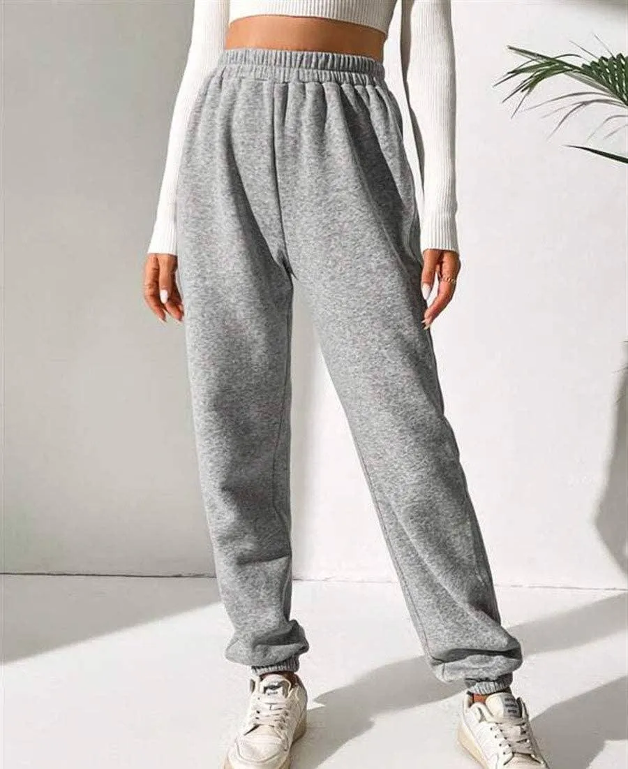 Ladies Elastic Waist Jogger Pants Sweatpants 1009