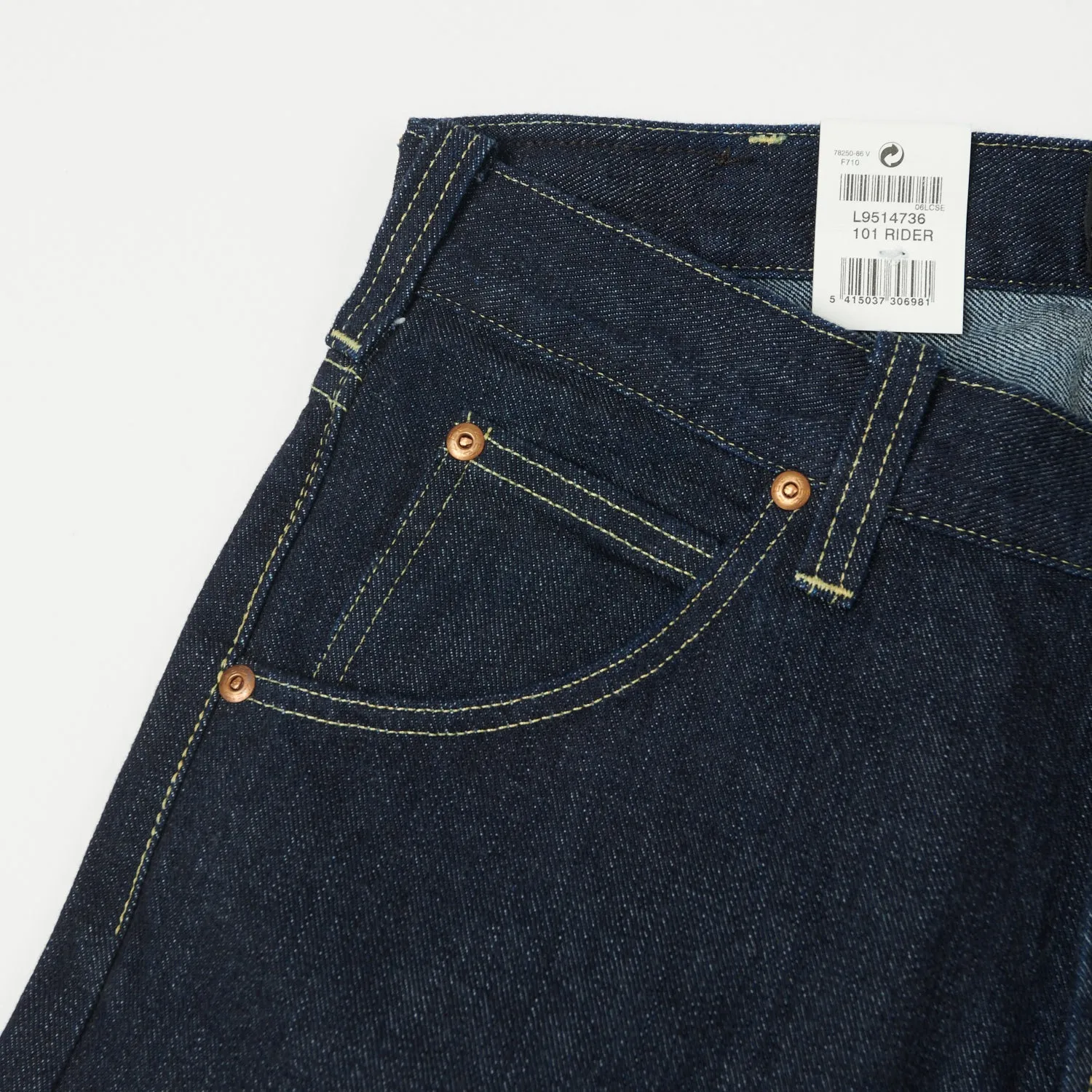 Lee 101 Rider Slim Straight Jean - One Wash