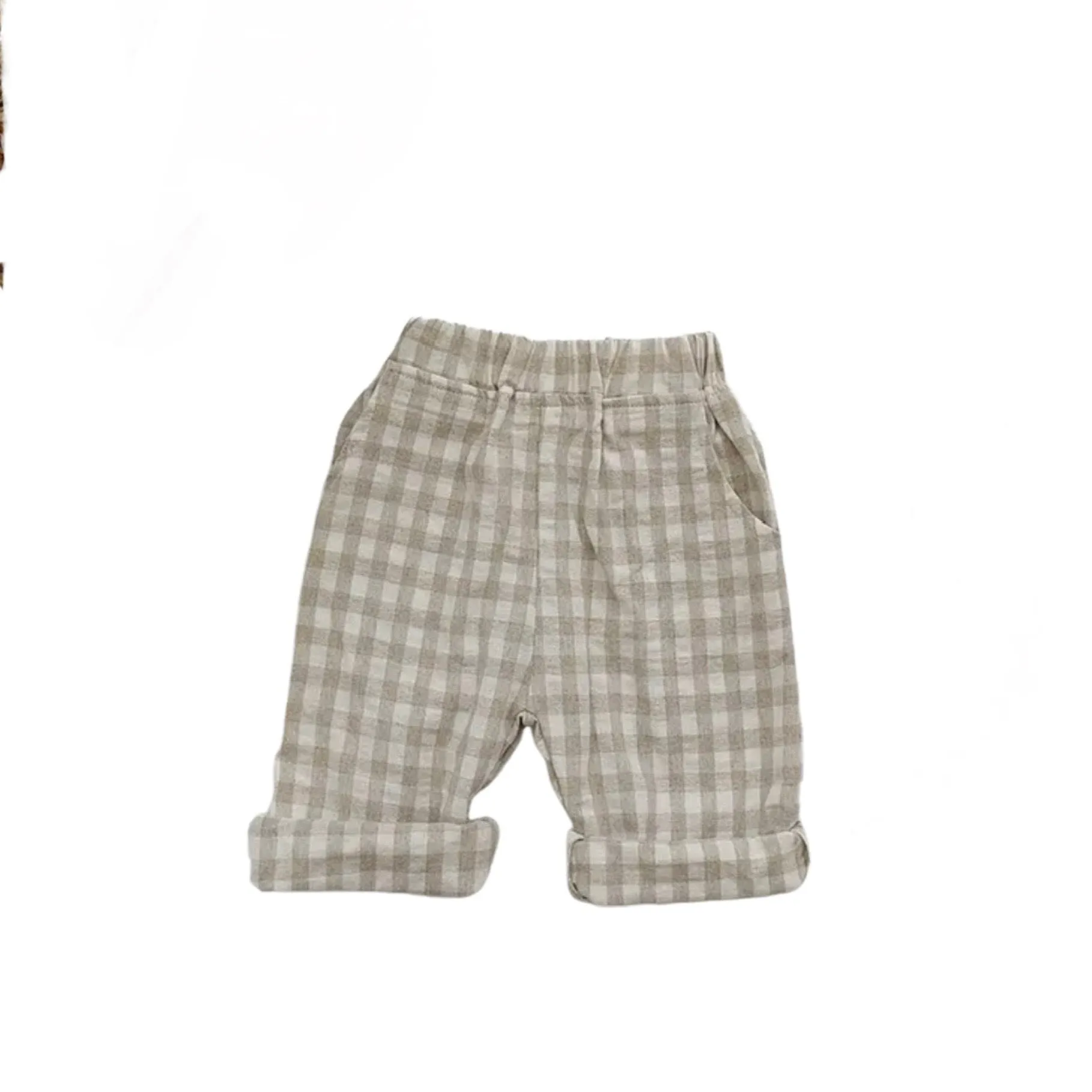 Linen Gingham Baby Pants