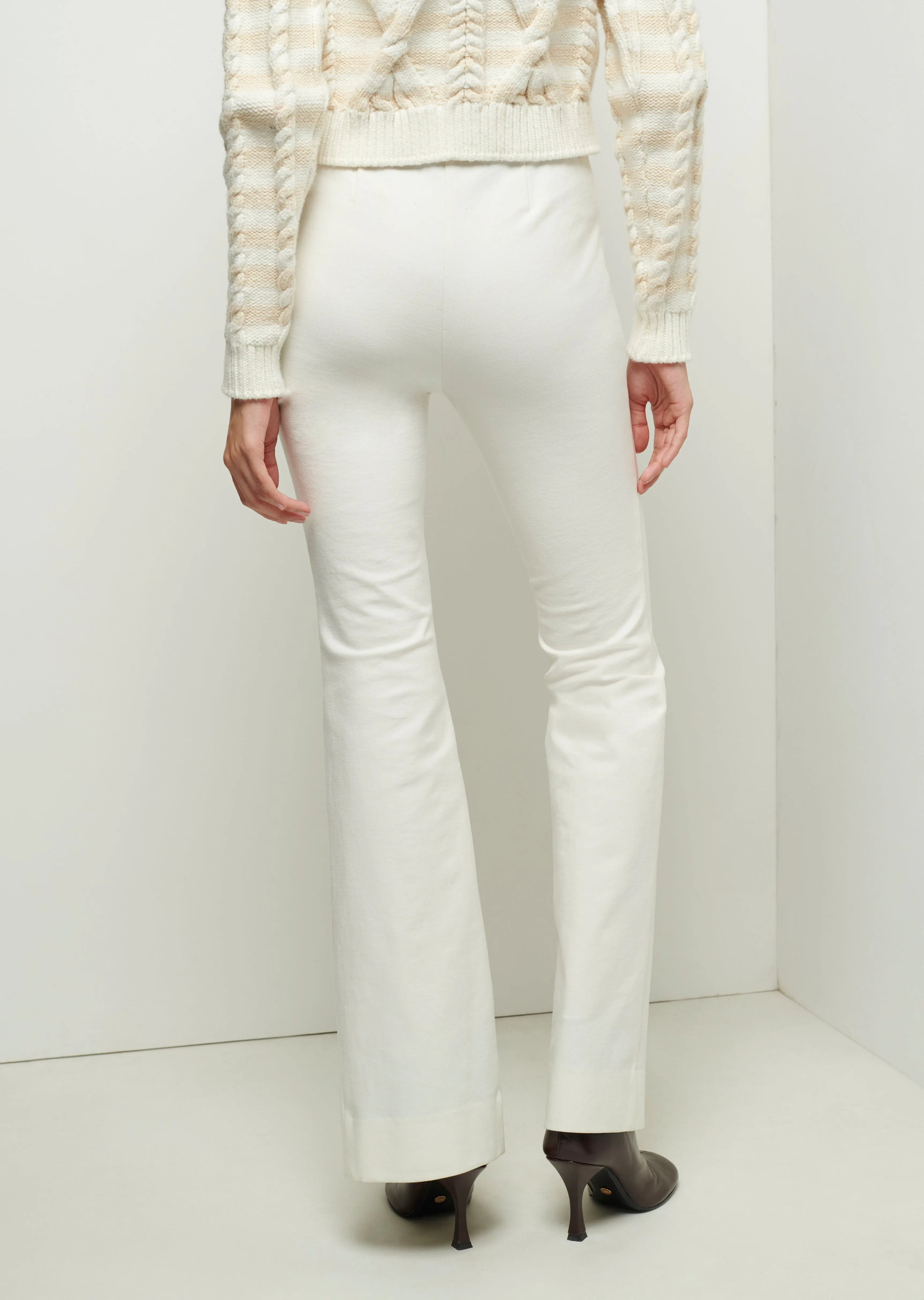 Lucia Front Slit Trousers - Soft White