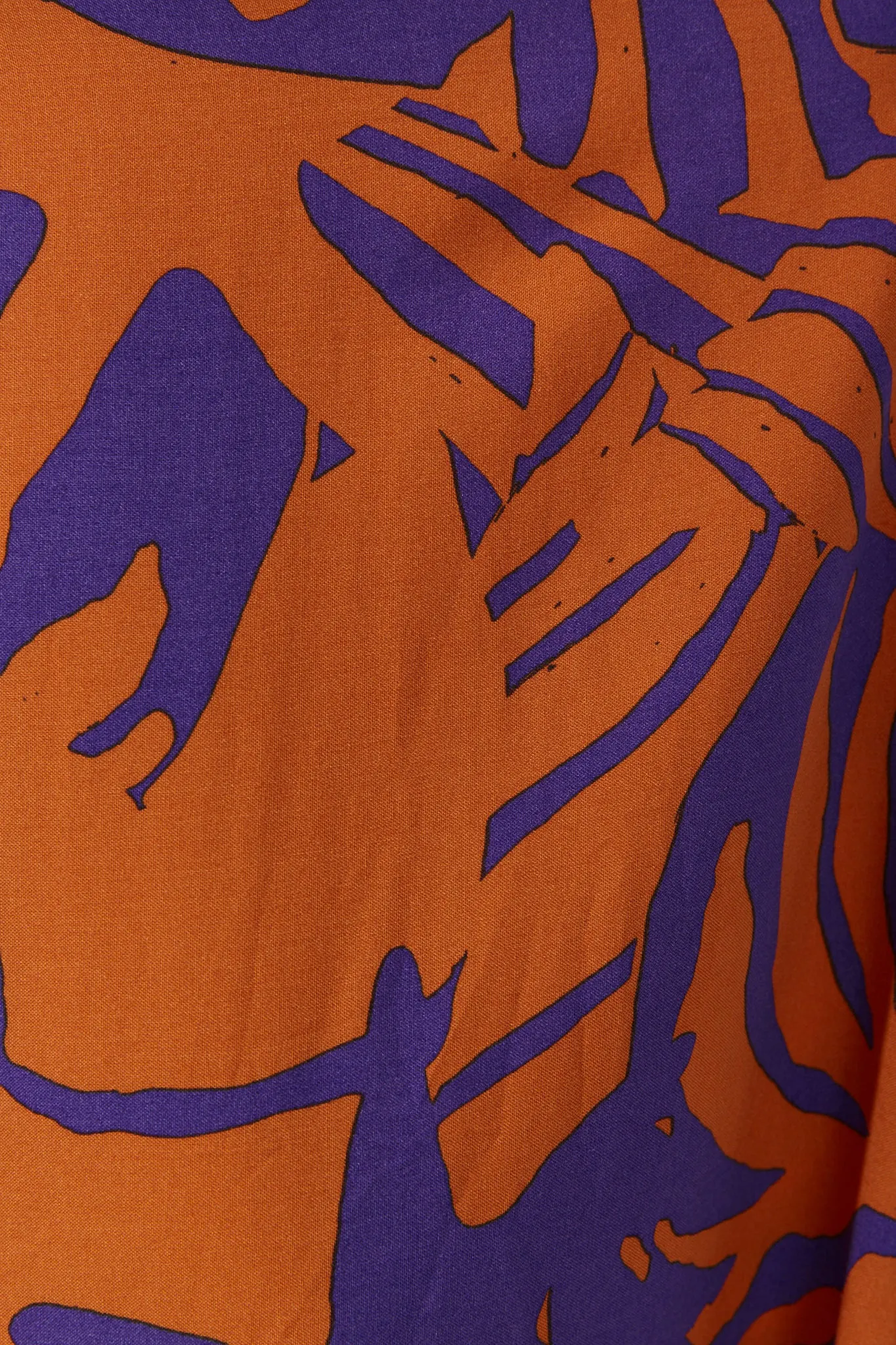 Maris Orange Purple Abstract Shell Wide Leg Pants