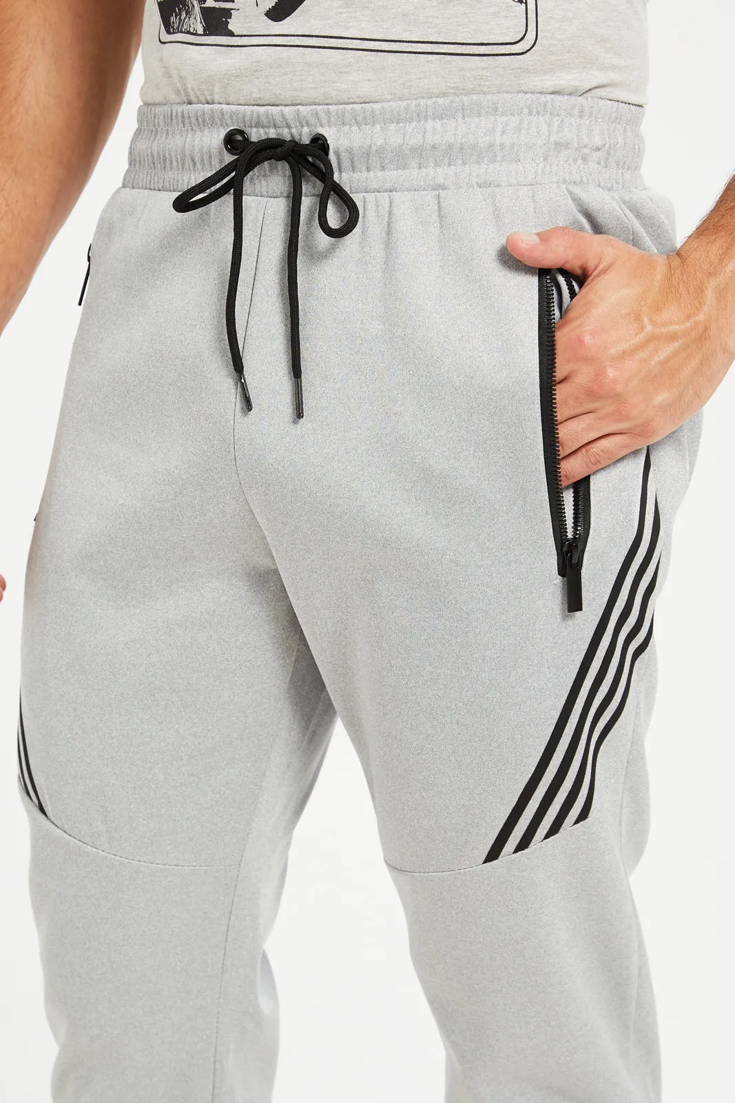 Men Grey Active Track Pants