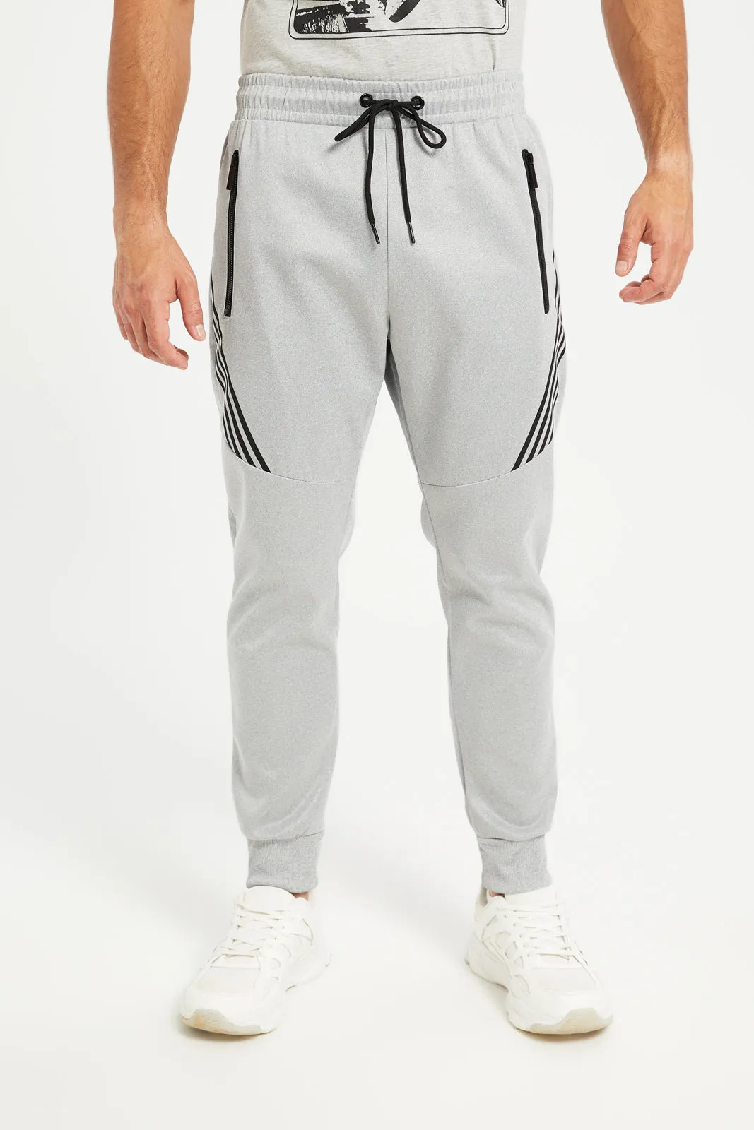 Men Grey Active Track Pants