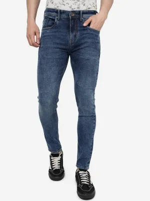 Mid Blue Solid Rider Fit Jeans | JadeBlue