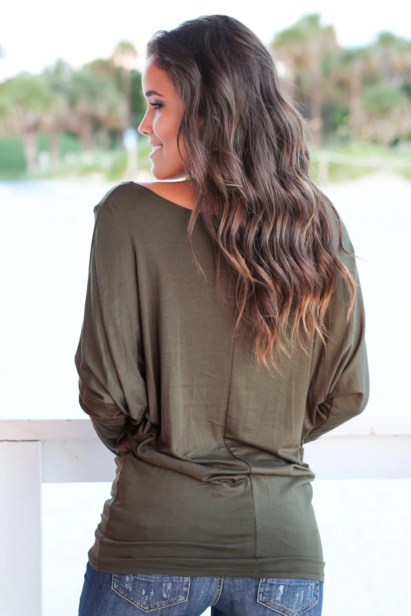 Olive Long Sleeve Top