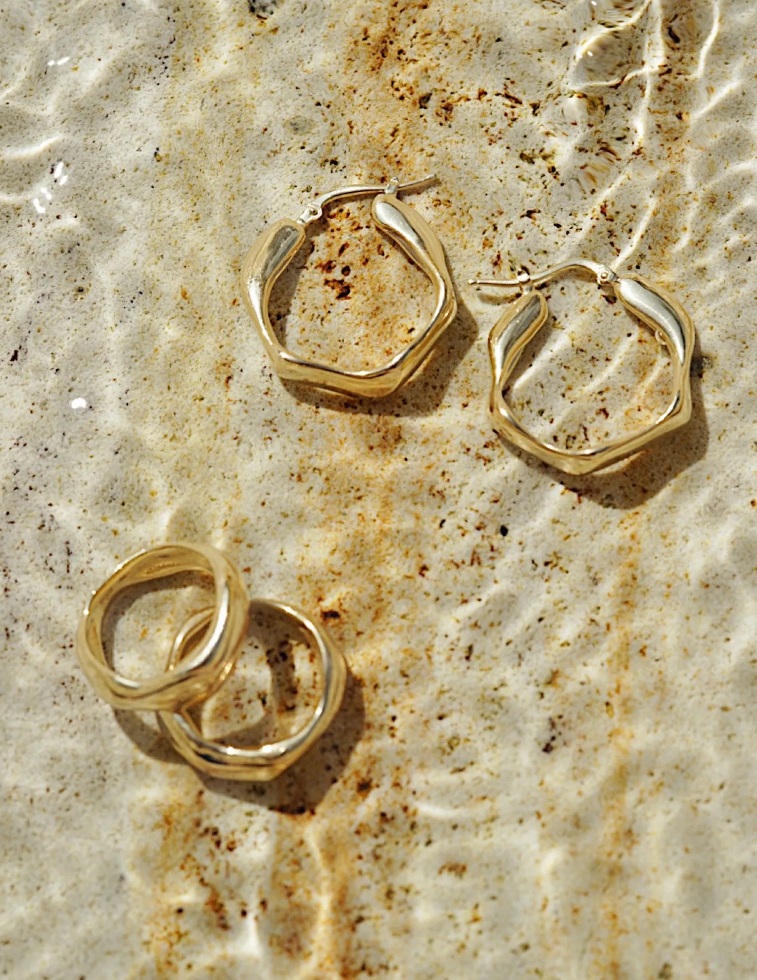 Organic Earrings <br>Gold Vermeil